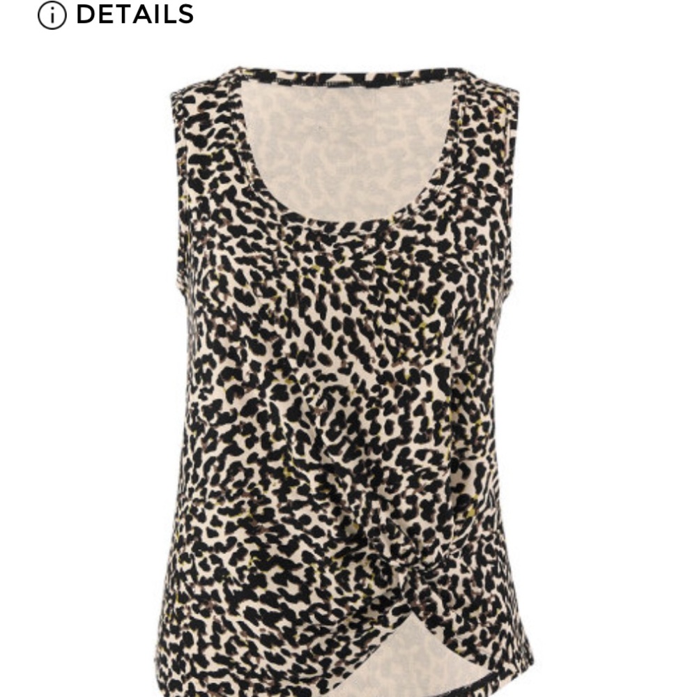 CAbi Knotty Top - Black and Brown Animal Print - Picture 4 of 5